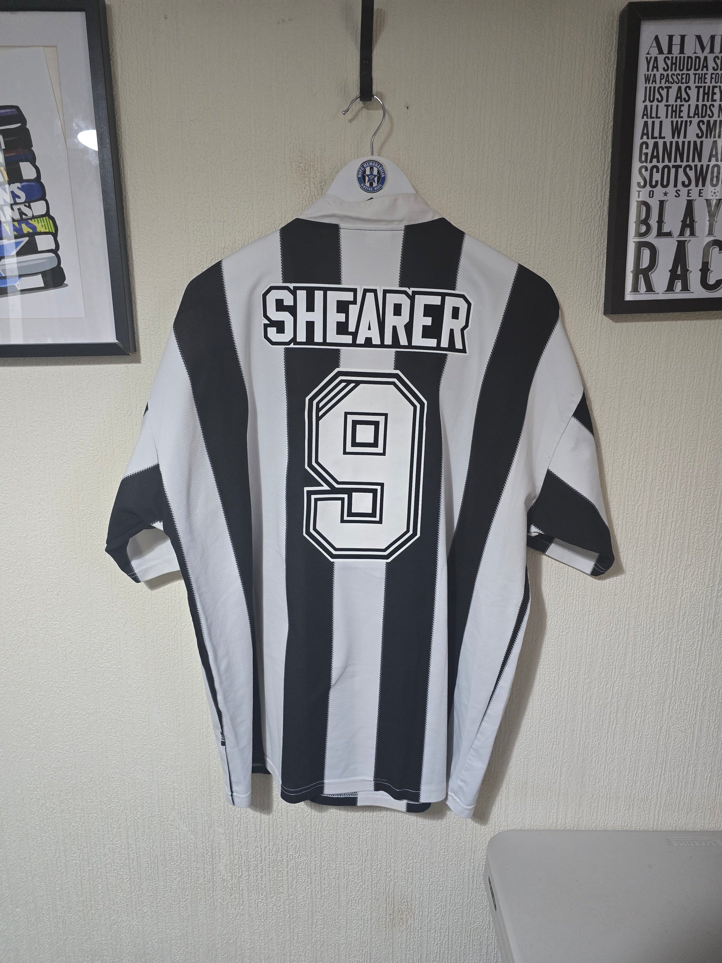 Newcastle United 1995/96 Adidas Home Shirt #9 SHEARER - XXL
