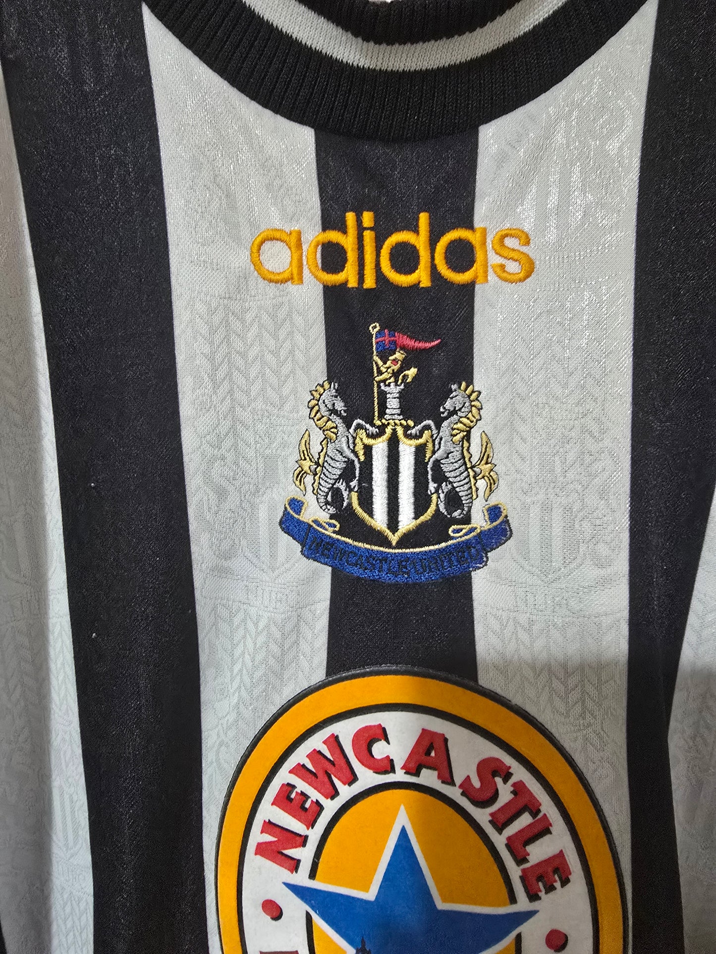 Newcastle United 1997/99 Adidas Home Shirt #9 SHEARER - Large