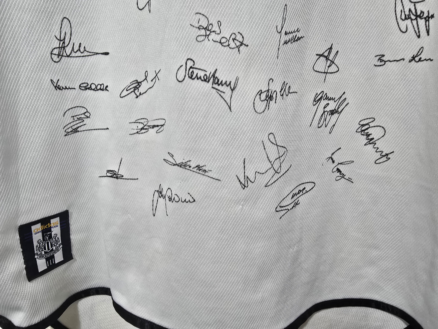 Newcastle United 1999/00 Adidas Away Shirt, Squad Signed.