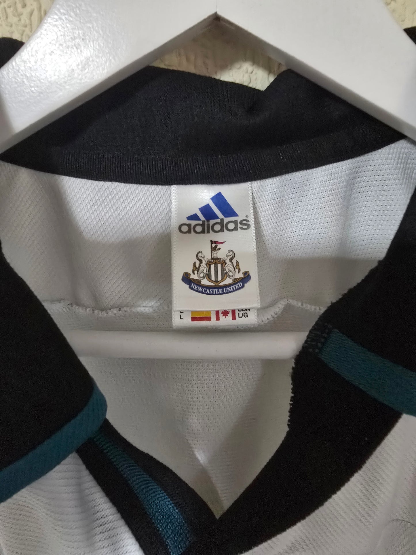 Newcastle United 1999/00 Adidas Away Shirt, Squad Signed.