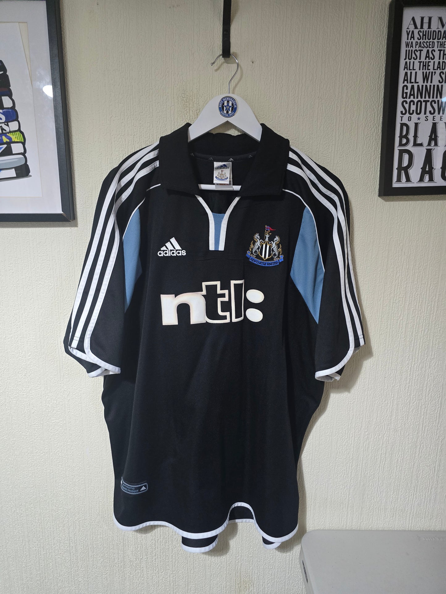 Newcastle United 2000/01 Adidas Away Shirt #9 SHEARER - XXL