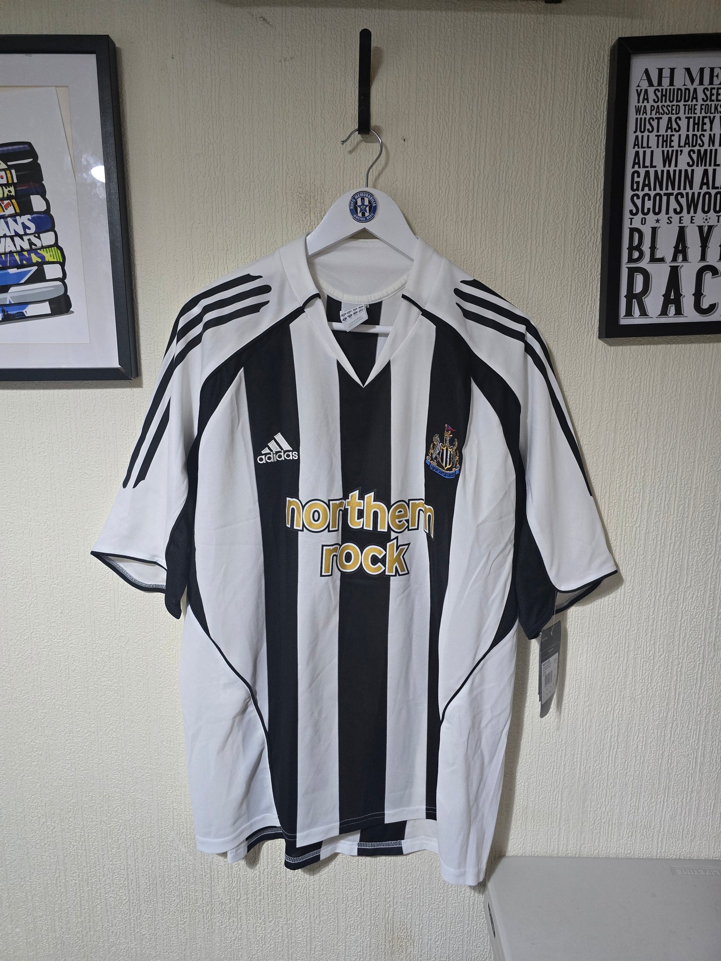 Newcastle United 2005/07 Adidas Home shirt BNWT #9 SHEARER - XL
