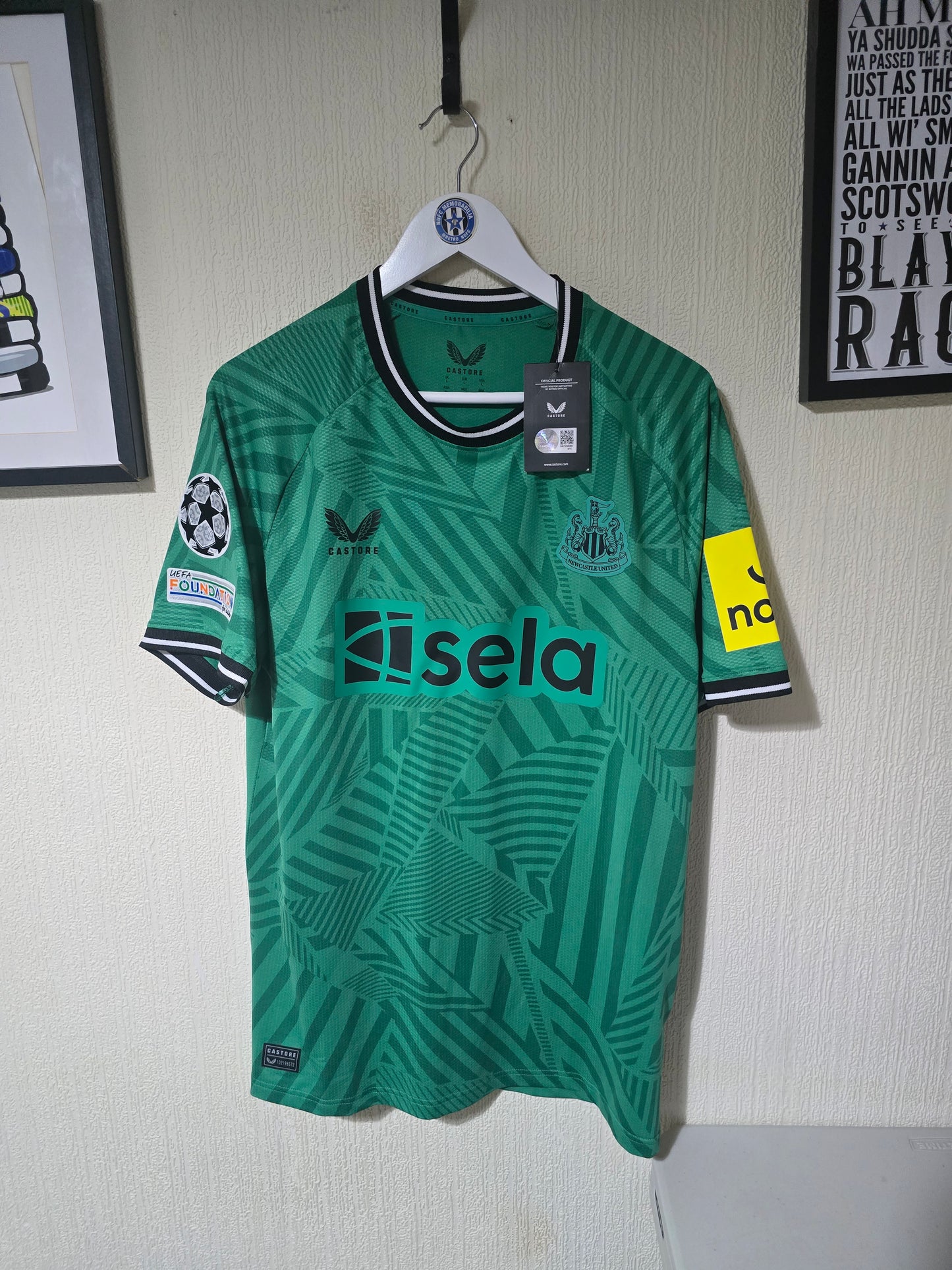 Newcastle United 2023/24 Castore Player Edition Away Shirt, Champions League BNWT #7 JOELINTON - XL