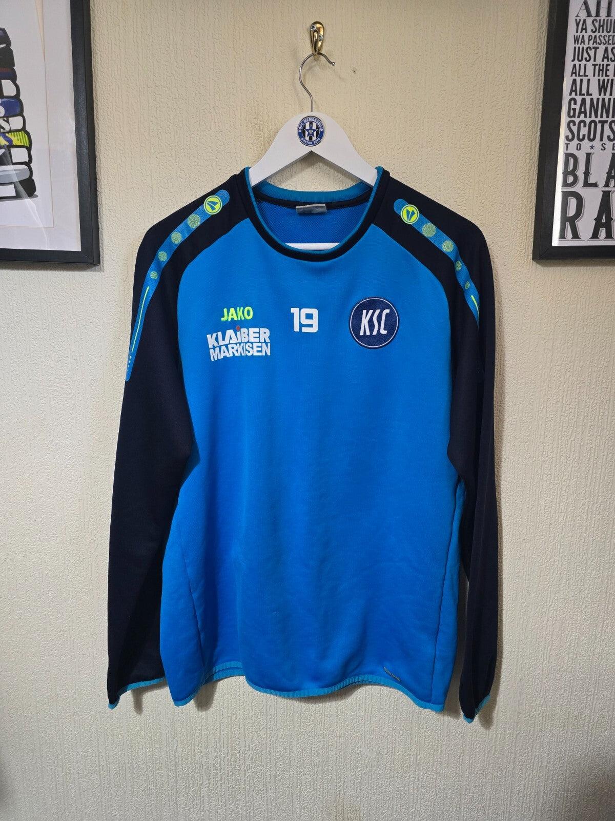 Karlsruher 2016/17 Niklas Hoffman worn training shirt, Jako, Medium