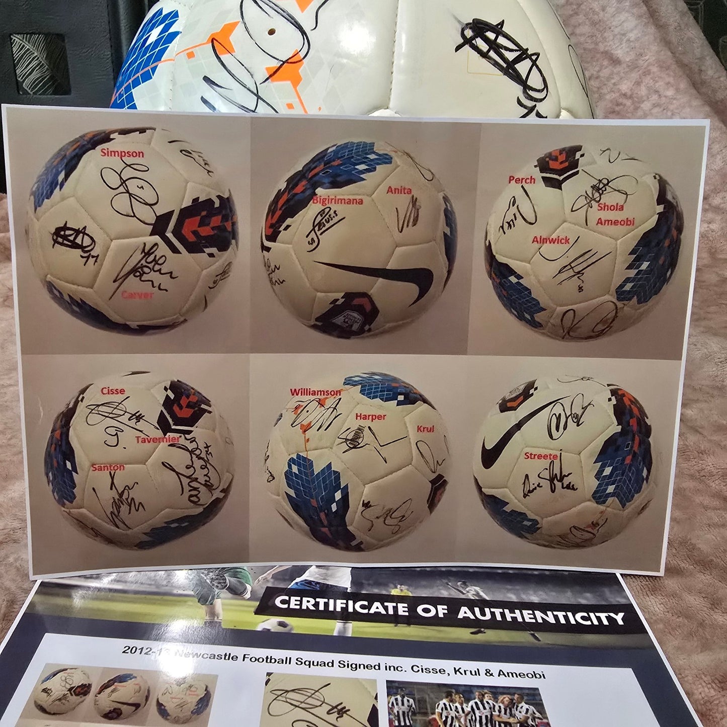 Newcastle United 2012/13 Signed ball with COA