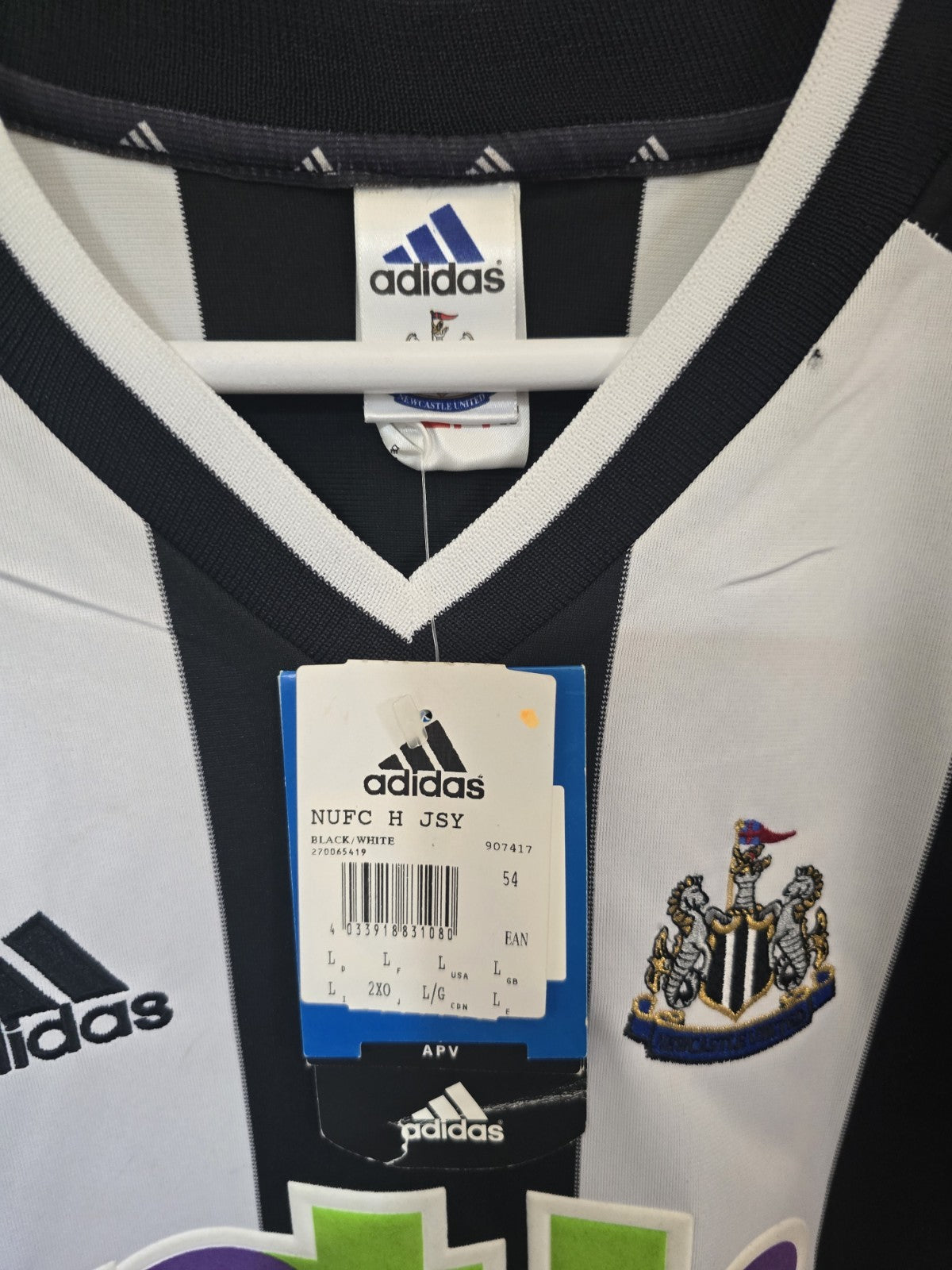 Newcastle United 2001/03 Adidas Original Home Shirt BNWT #9 SHEARER Large