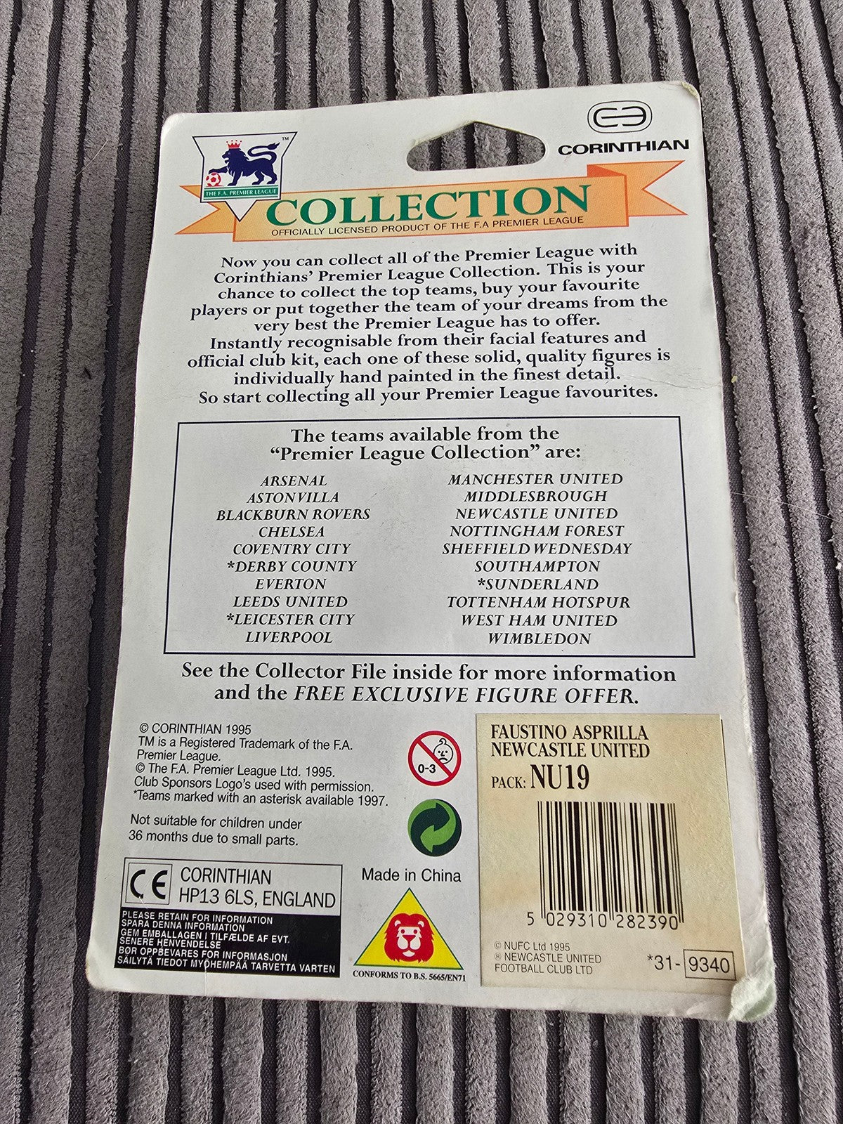 Newcastle United Corinthians Faustino Asprilla boxed NU19