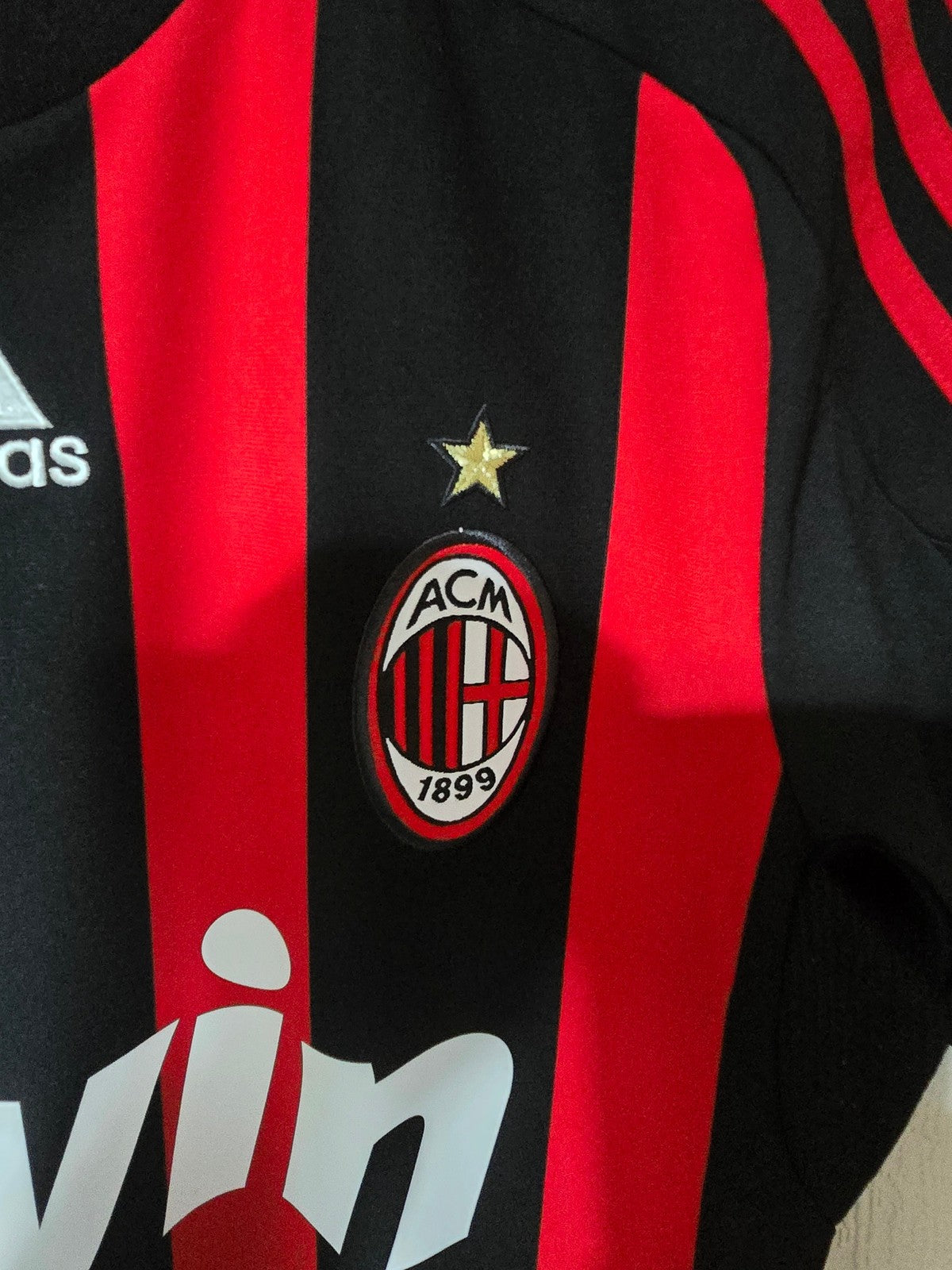 Ac MIlan 2006/07 Adidas home shirt, Small, #32 BECKHAM