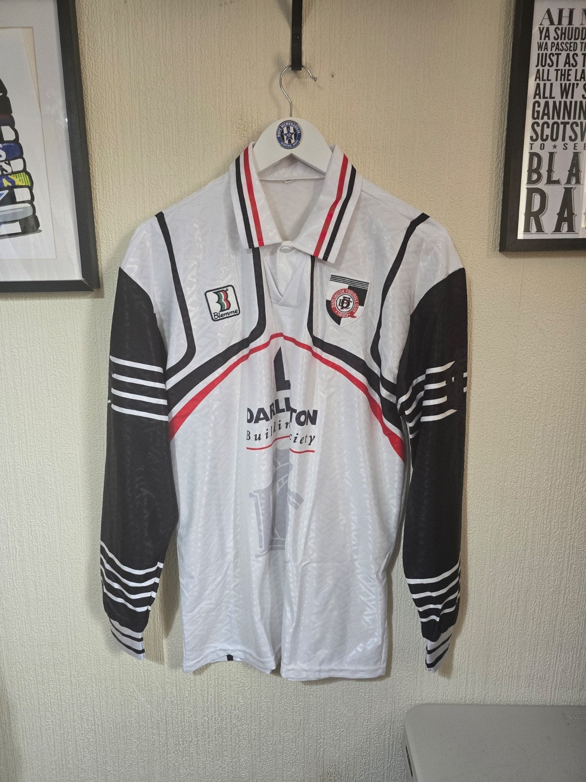 Darlington 1998/99 Long sleeved Biemma home shirt, BNIB - Medium