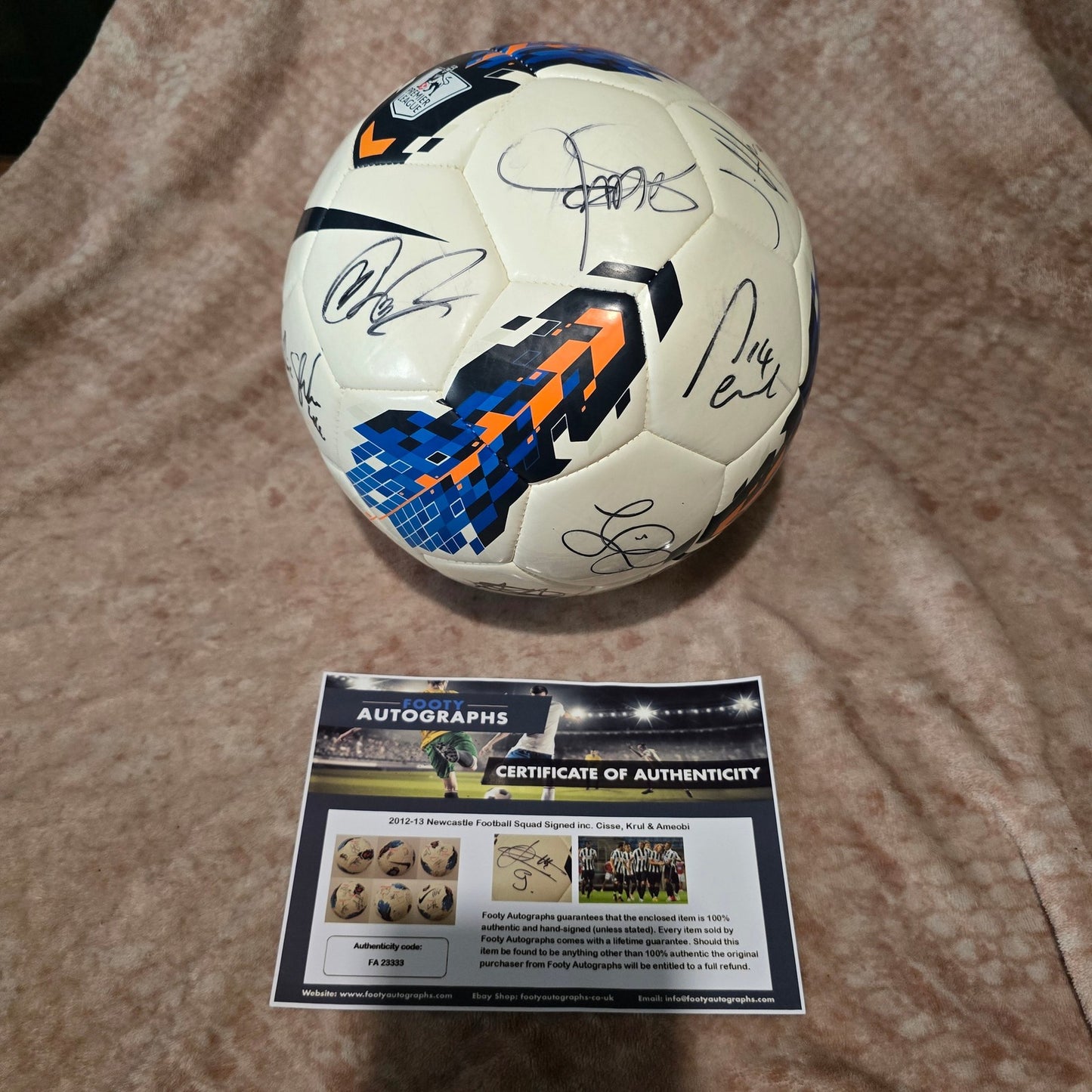 Newcastle United 2012/13 Signed ball with COA