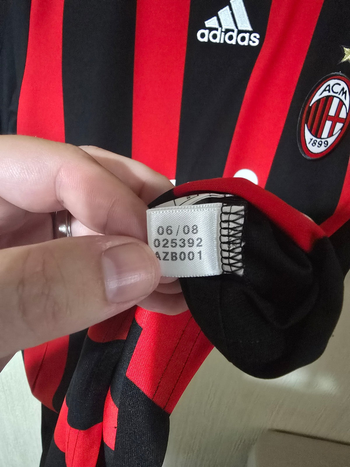Ac MIlan 2006/07 Adidas home shirt, Small, #32 BECKHAM