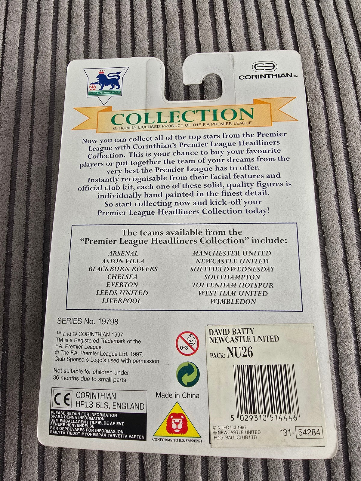 Newcastle United Corinthians David Batty NU26 #1