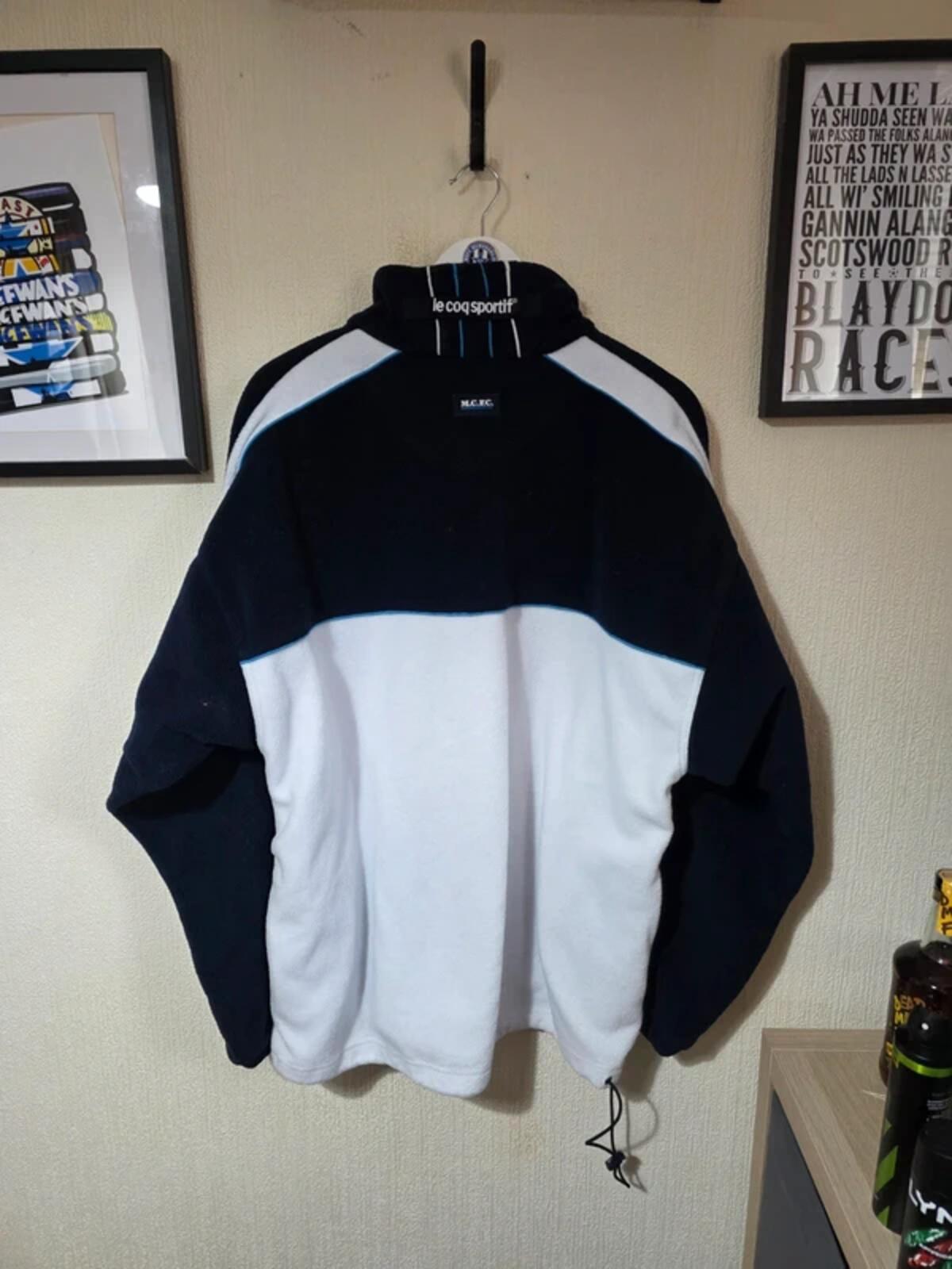 Manchester City 2001/02 Le Coq Sportif 1/4 zip sweatshirt/fleece - Large
