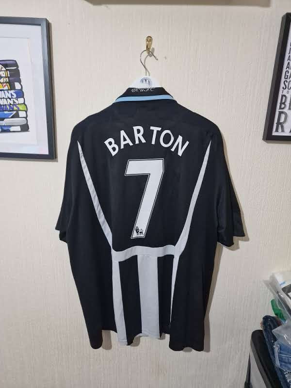 Newcastle United 2007/09 home shirt #7 BARTON - XXL