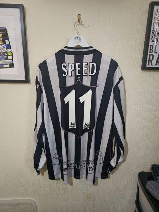 Newcastle United 1997/99 Long sleeved home shirt #11 SPEED - XL