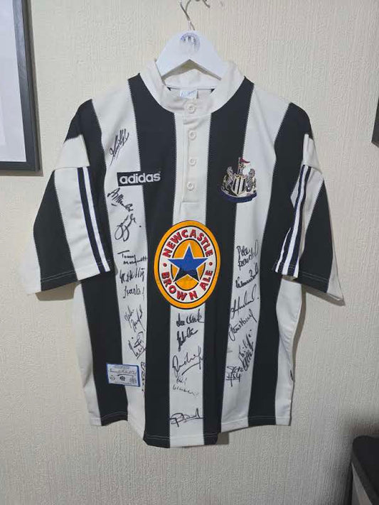 Newcastle United 1995/97 squad signed home shirt BNWT
