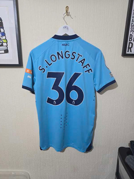 Newcastle United 2022/23 Sean Lonstaff match issued/worn away shirt