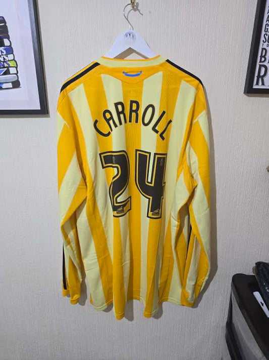 Newcastle United 2009/10 Long sleeve away shirt #24 CARROLL - XXXL