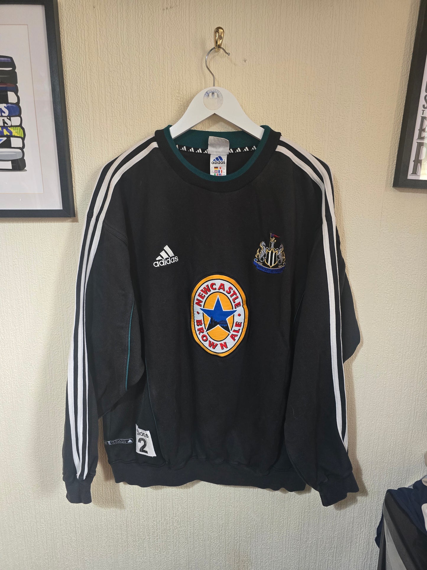 Newcastle United 1999/00 Warren Barton worn sweatshirt - XL