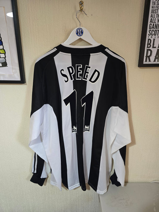 Newcastle United 2001/03 Home shirt, Long sleeved, BNWT, #11 SPEED - XXL