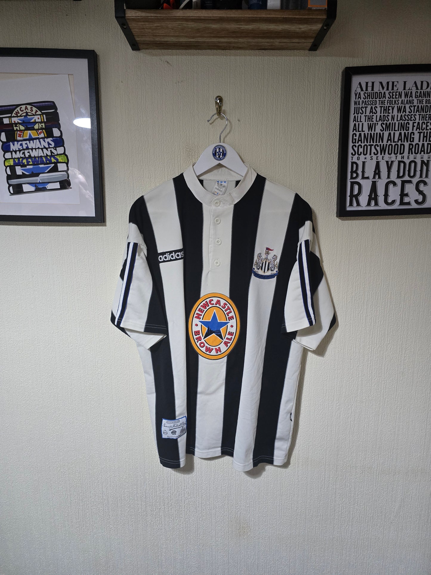 Newcastle United 1995/97 Home shirt, #9 SHEARER - XL