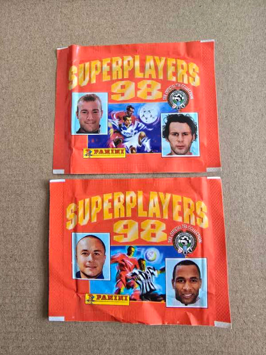 2 x Panini super players 98 unopened packs