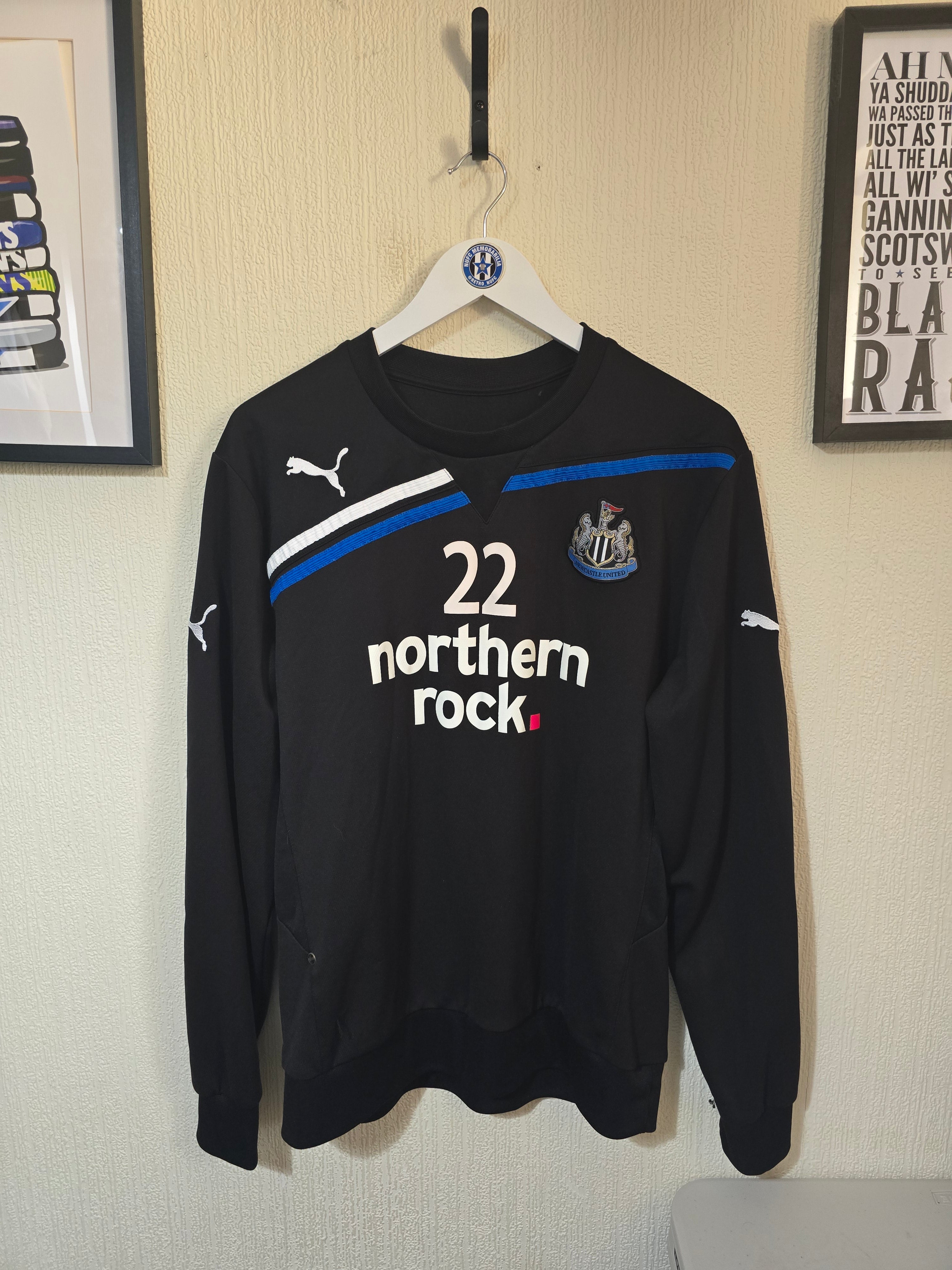 Puma Newcastle United シャツ 黒白 2010 Newcastle United 2010 - 2011 Home football shirt jersey Puma