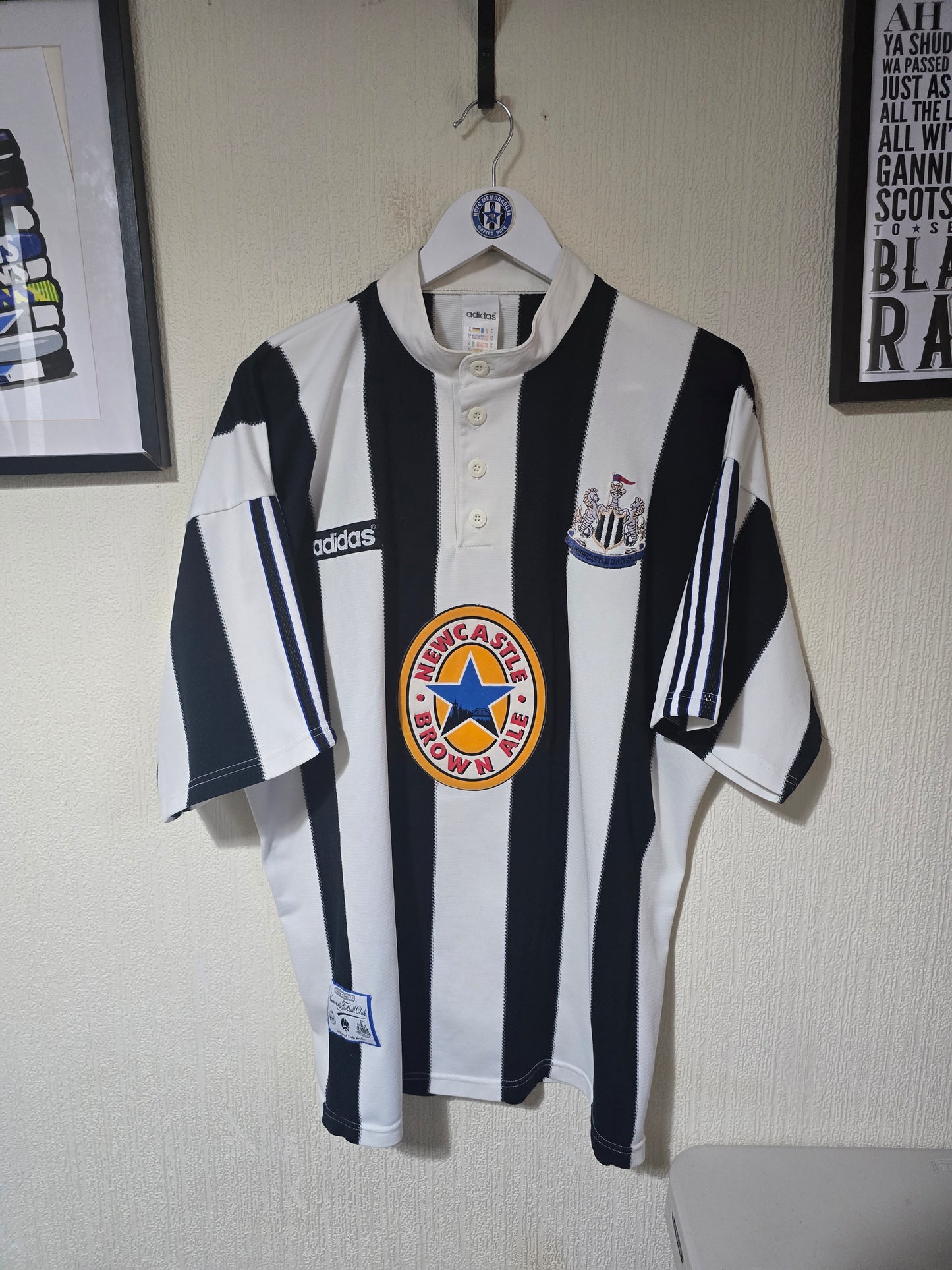 Newcastle United 1995/96 Adidas Home Shirt - XL