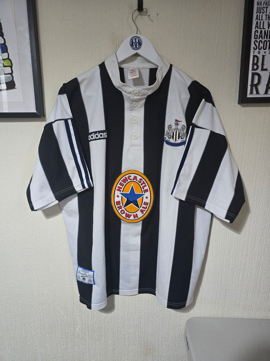 Newcastle United 1995/96 Adidas Home Shirt #9 SHEARER - XXL