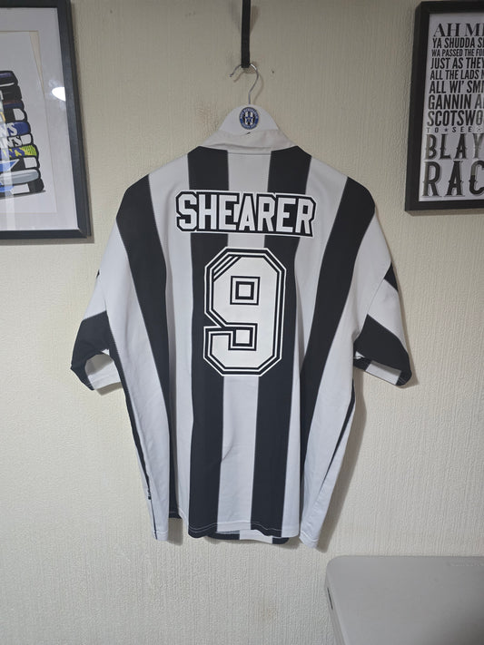 Newcastle United 1995/96 Adidas Home Shirt #9 SHEARER - XXL