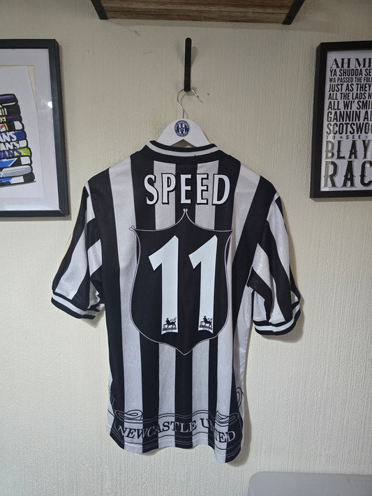Newcastle United 1997/99 Adidas Home Shirt #11 SPEED - Small