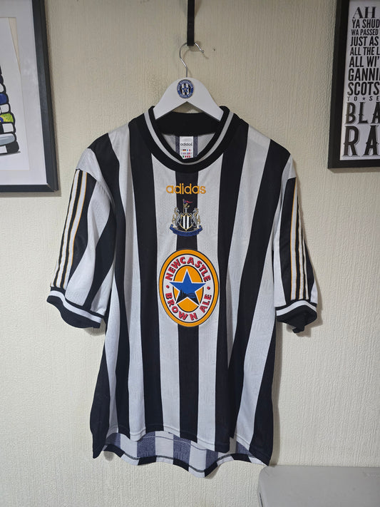 Newcastle United 1997/99 Adidas Home Shirt #9 SHEARER - Large