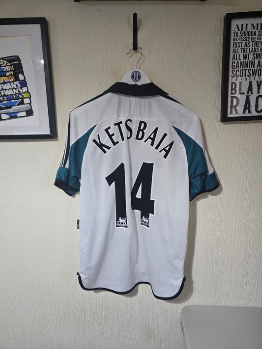 Newcastle United 1999/00 Adidas Away Shirt #14 KETSBAIA - Small