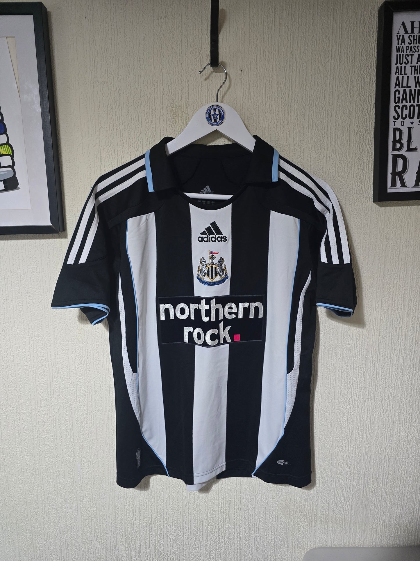 Newcastle United 2007/09 Adidas Home shirt - XS