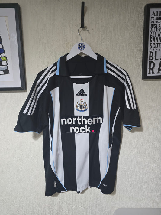 Newcastle United 2007/09 Adidas Home shirt #9 MARTINS - Small