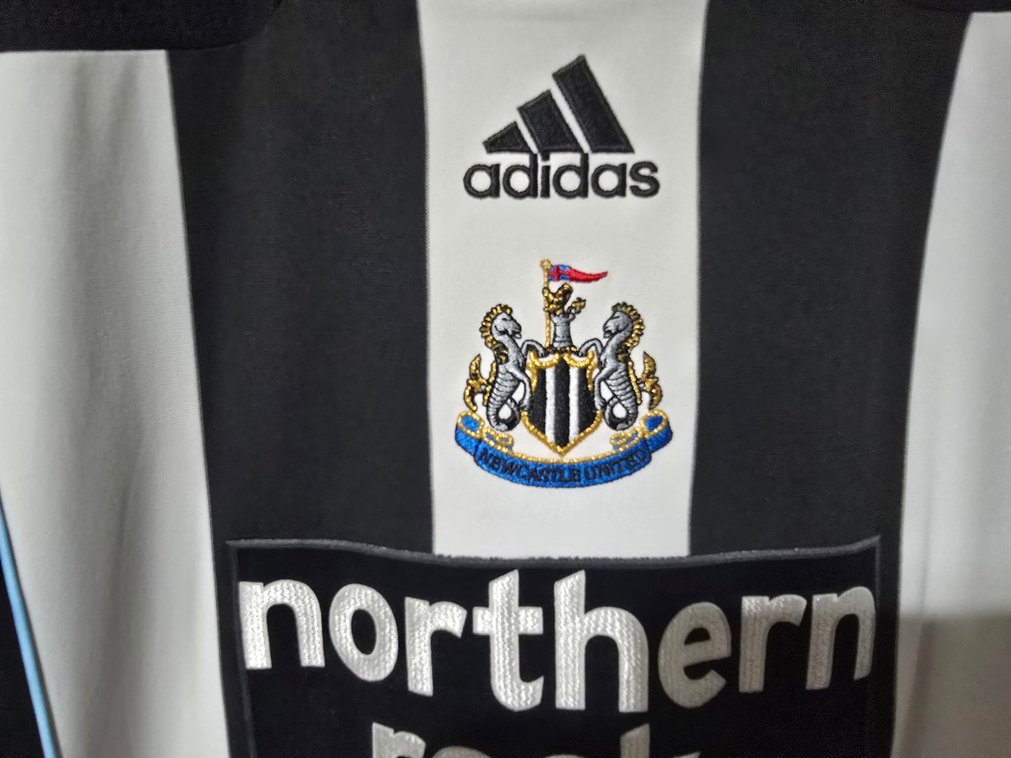 Newcastle United 2007/09 Adidas Home shirt L/S #39 CARROLL - XL