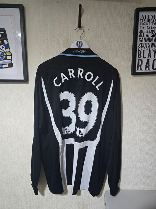 Newcastle United 2007/09 Adidas Home shirt L/S #39 CARROLL - XL