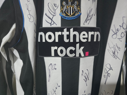 Newcastle United 2009/10 Player Version Adidas Home Shirt, Squad Signed Long Sleeved