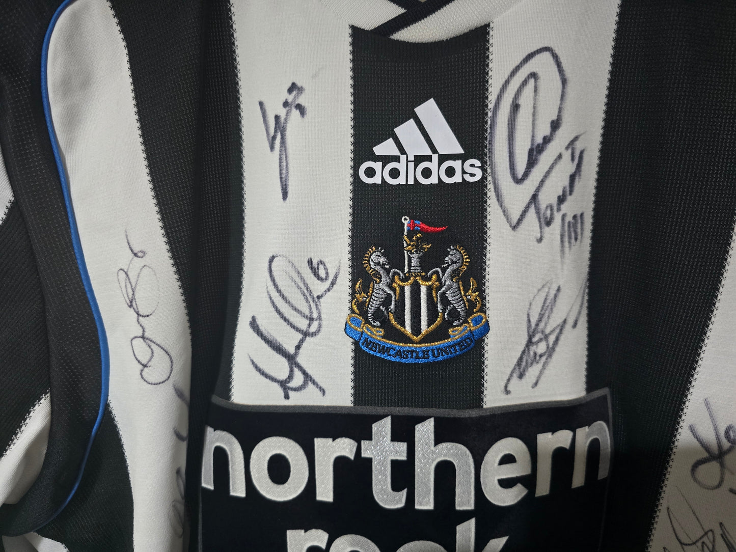 Newcastle United 2009/10 Player Version Adidas Home Shirt, Squad Signed Long Sleeved