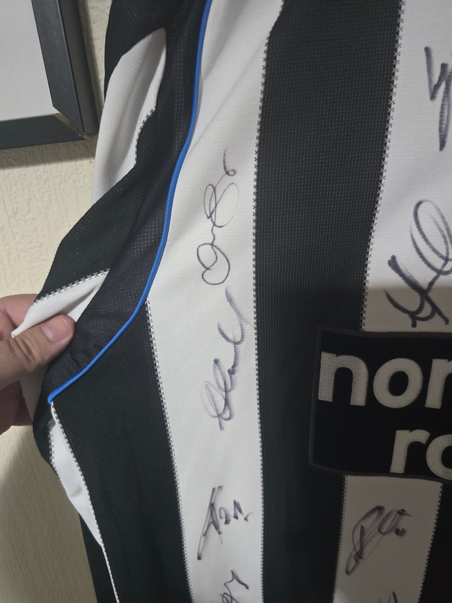 Newcastle United 2009/10 Player Version Adidas Home Shirt, Squad Signed Long Sleeved