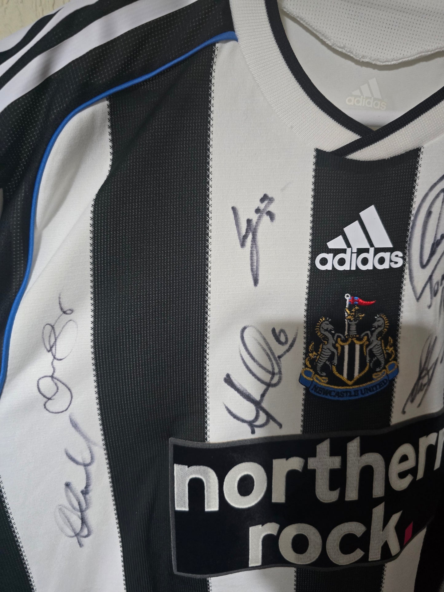 Newcastle United 2009/10 Player Version Adidas Home Shirt, Squad Signed Long Sleeved