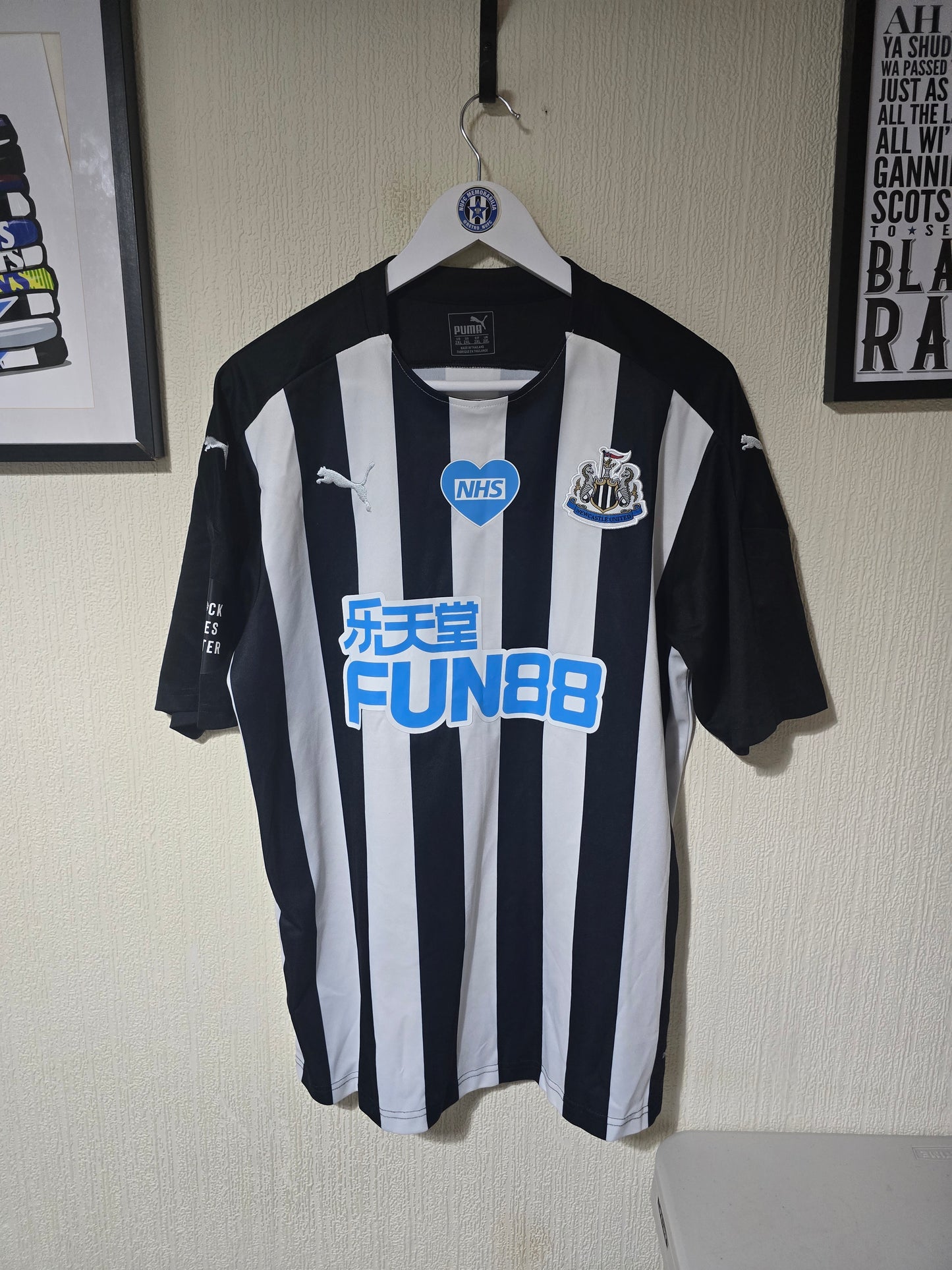 Newcastle United 2020/21 Puma NHS/BLM home shirt #6 LASCELLES - XXL