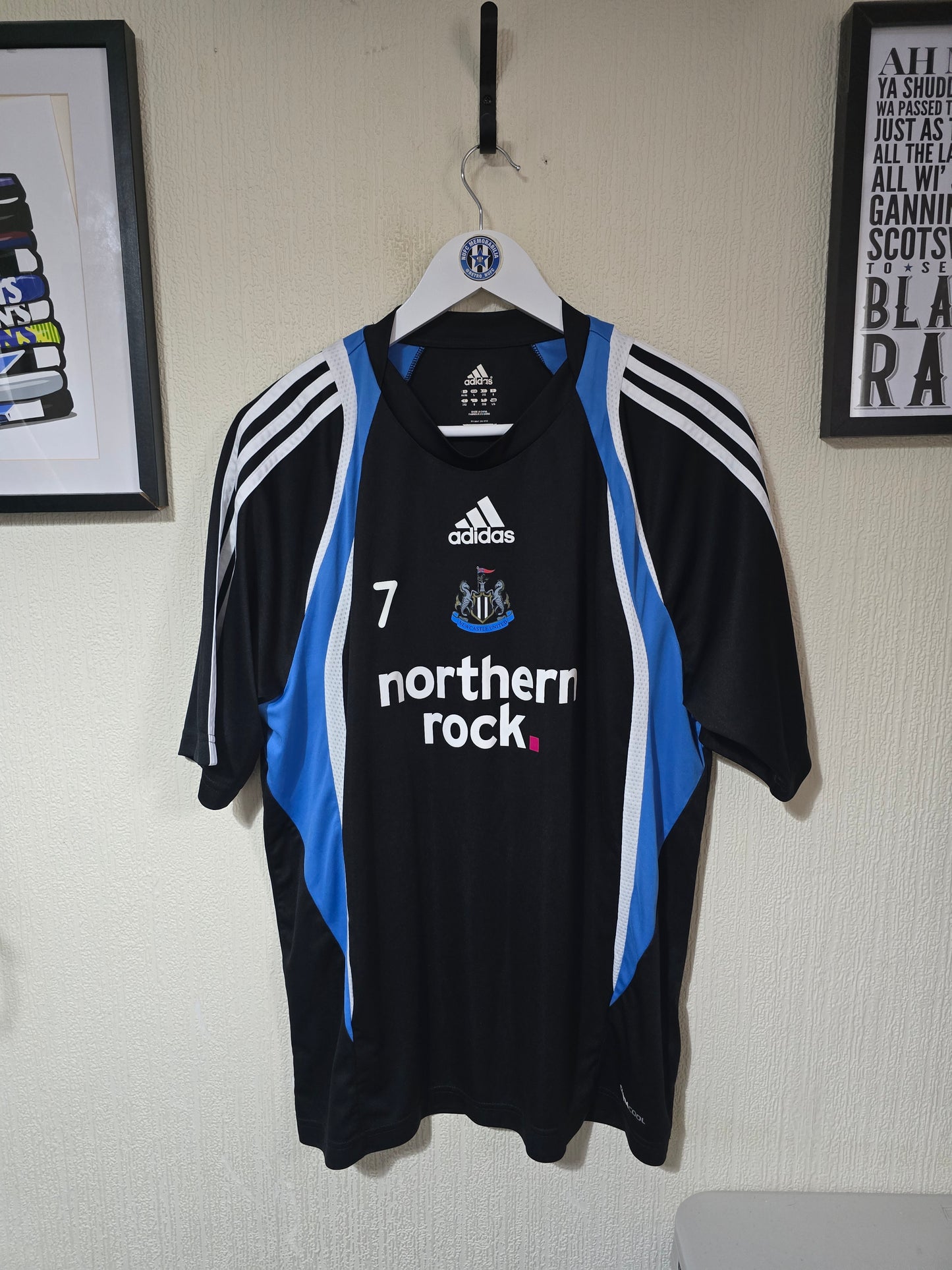 Newcastle United 2009/10 Adidas Joey Barton Worn Training Shirt - XL