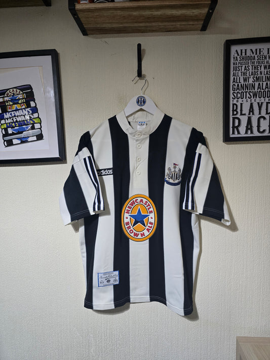 Newcastle United 1995/97 Adidas Home Shirt, #14 GINOLA - Medium