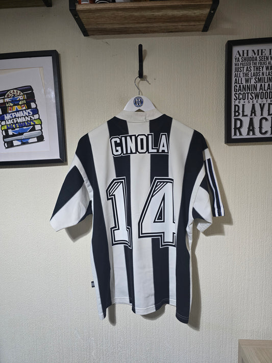 Newcastle United 1995/97 Adidas Home Shirt, #14 GINOLA - Medium