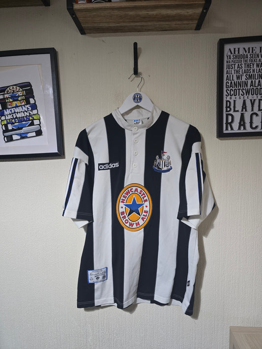 Newcastle United 1995/97 Adidas Home Shirt, #27 ALBERT - Large