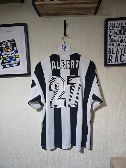 Newcastle United 1995/97 Adidas Home Shirt, #27 ALBERT - Large
