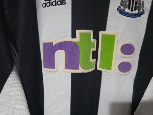 Newcastle United 2001/03 Adidas Long Sleeved Player Version Home shirt #17, Large