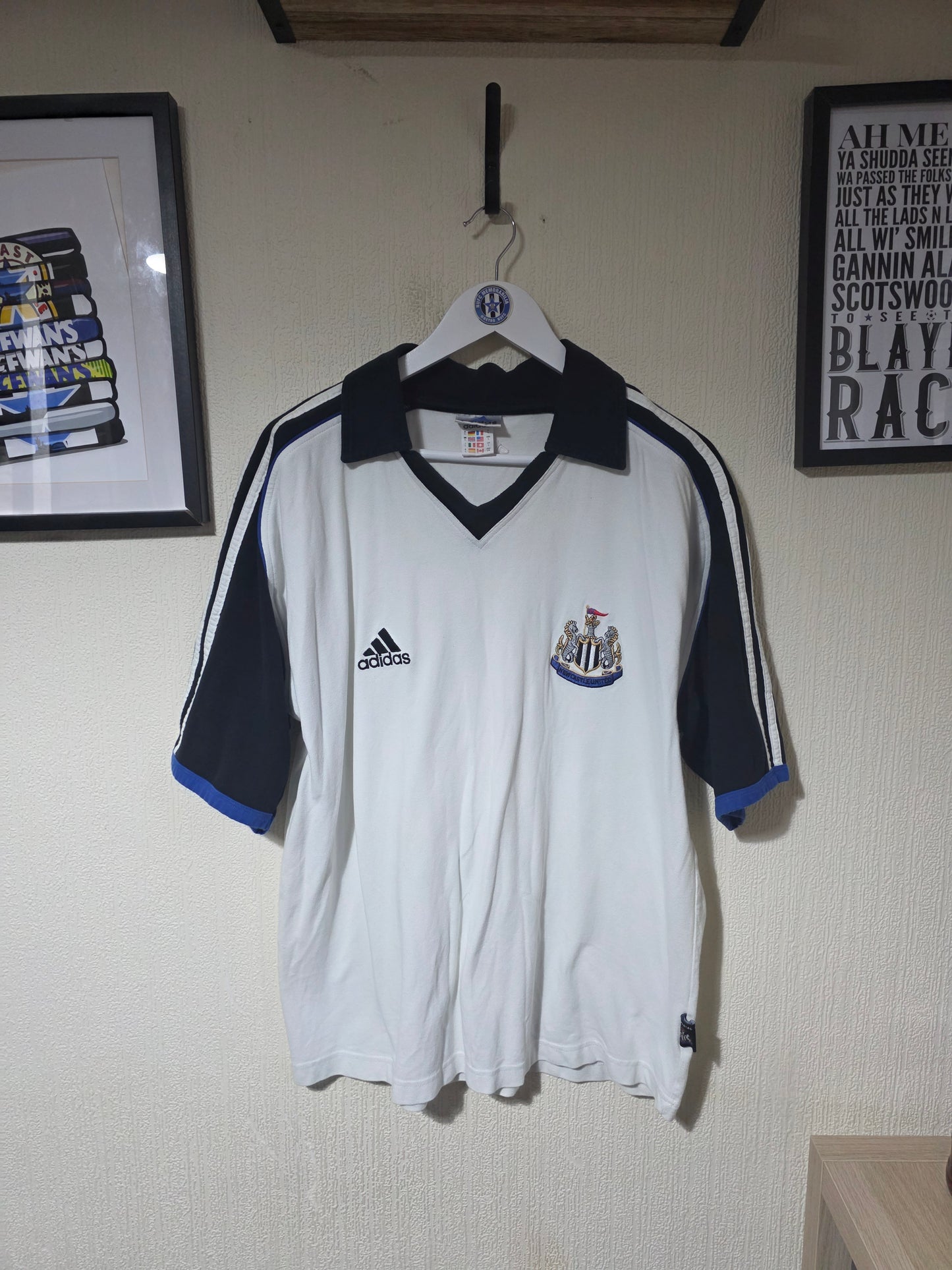 Newcastle United 1999/00 Adidas Polo shirt - Large