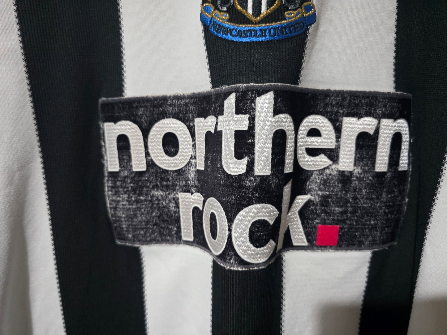 Newcastle United 2009/10 Adidas Long Sleeved Match Issued Home shirt, #24 CARROLL - XL